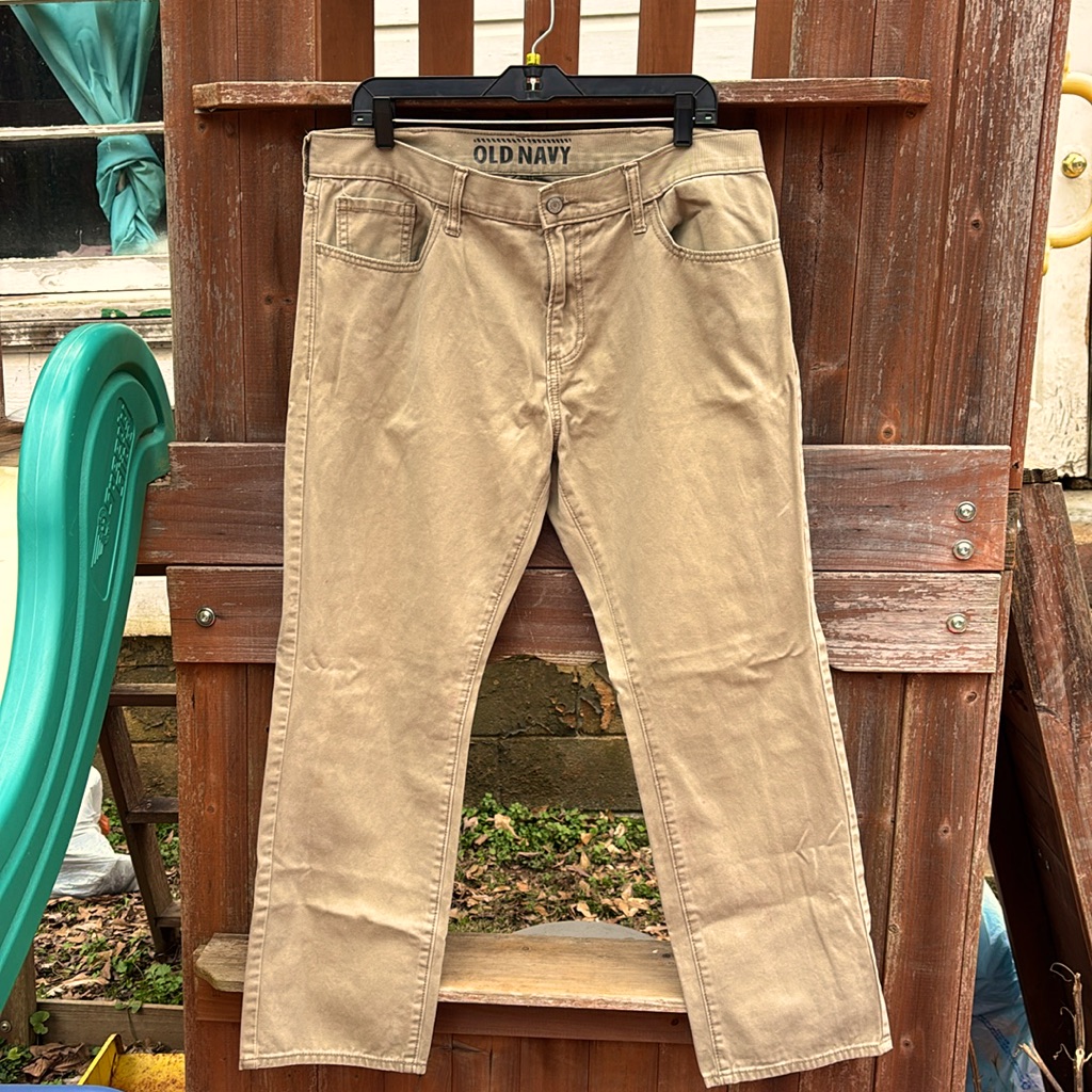 Old Navy Men's Khaki Straight Jeans 36x30